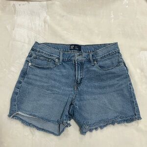 GAP Frayed Hem Blue Jean Shorts